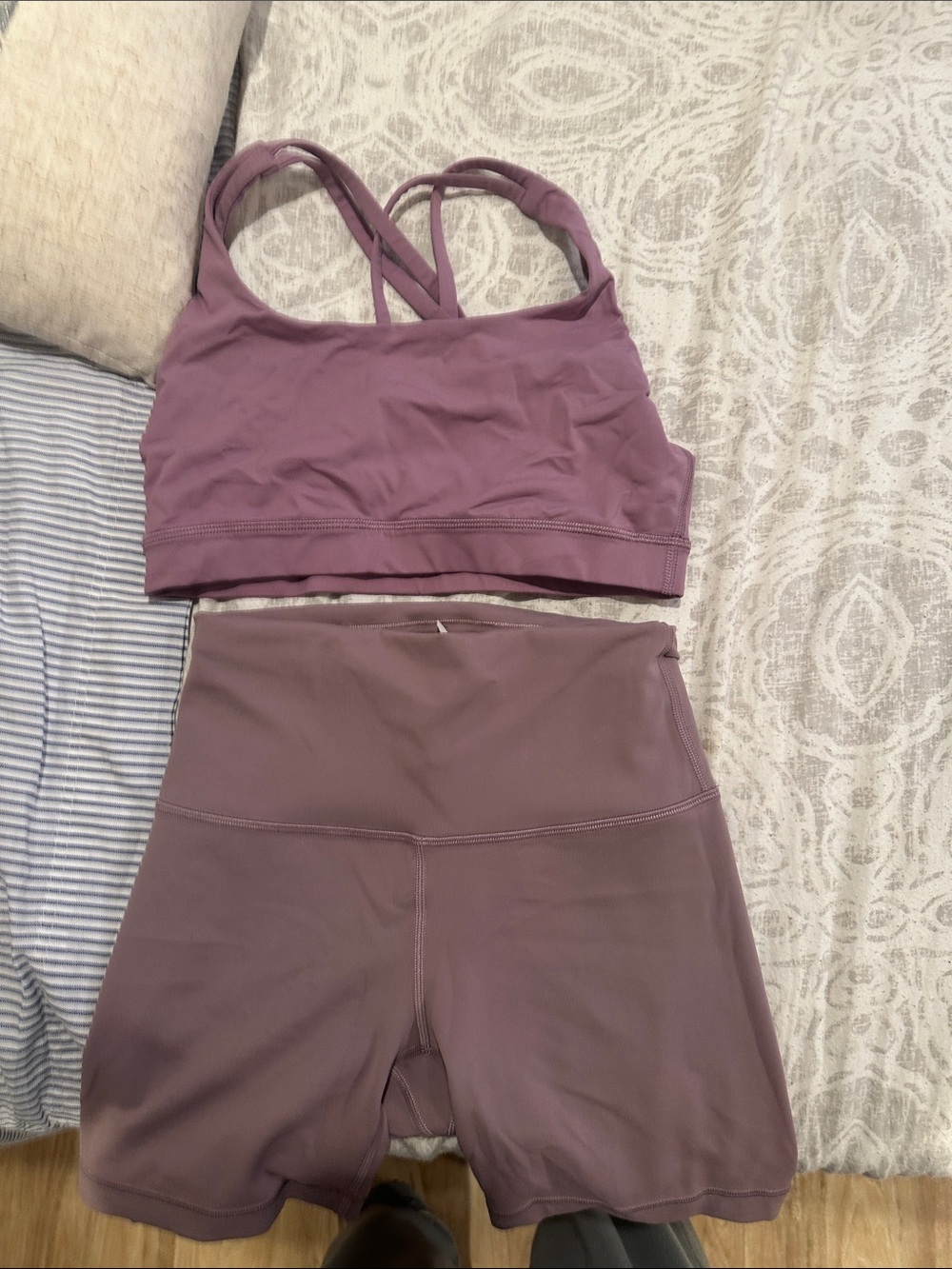 lululemon athletica Mauve/Purple Athletic Shorts Set